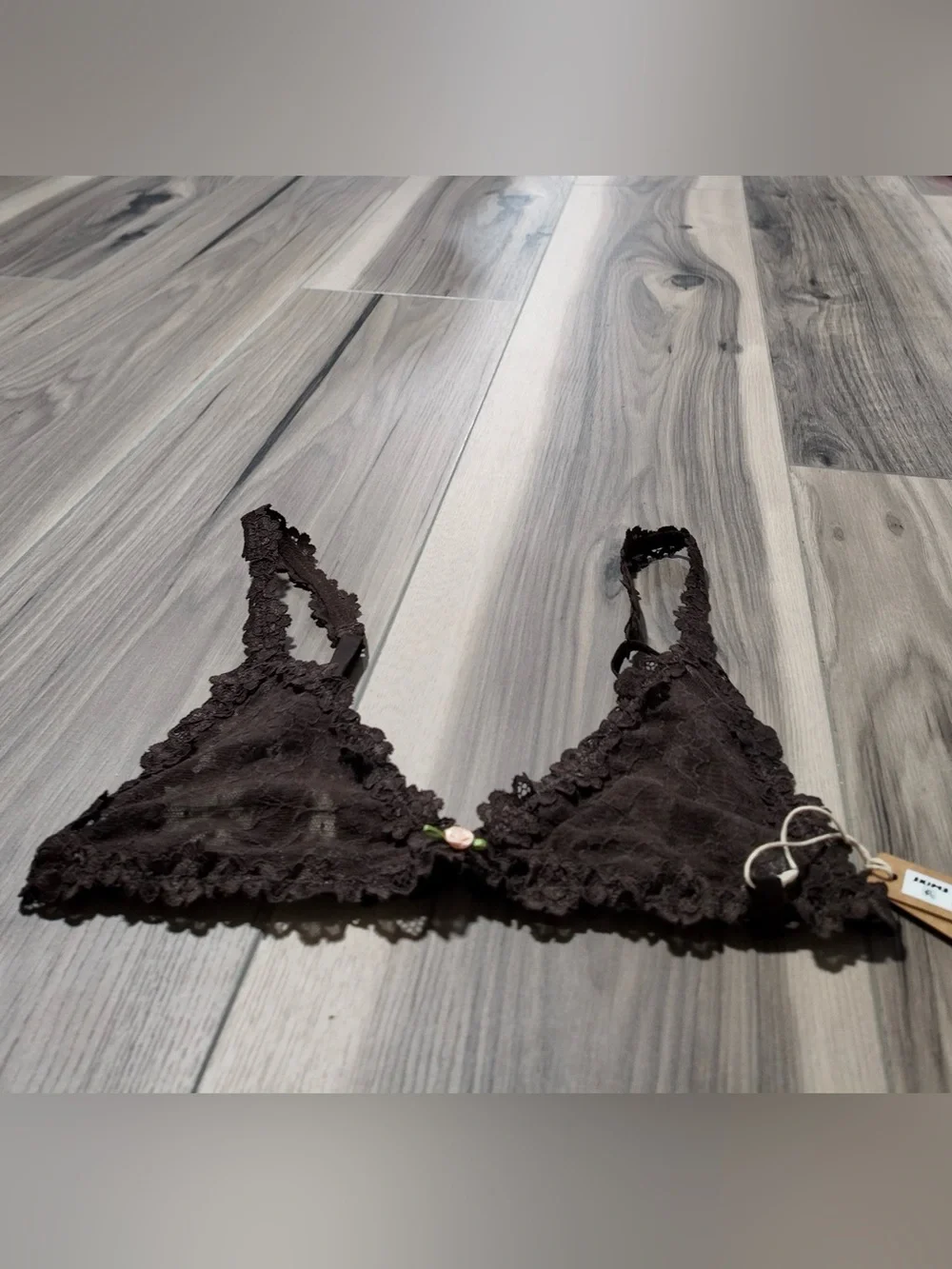 🤎 SKIMS Stretch Lace Triangle Bralette | NWT | Espresso | XS ✨ - Picture 5 of 7
